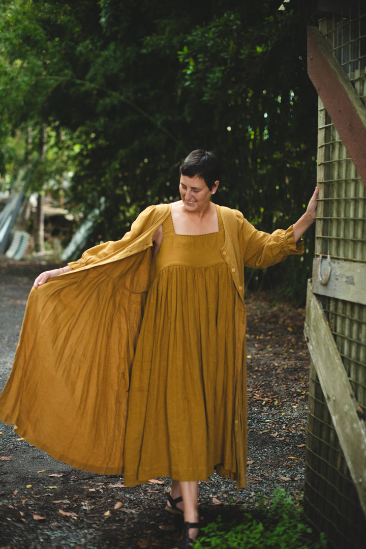 Daily Linen Pinafore Dress - made to order