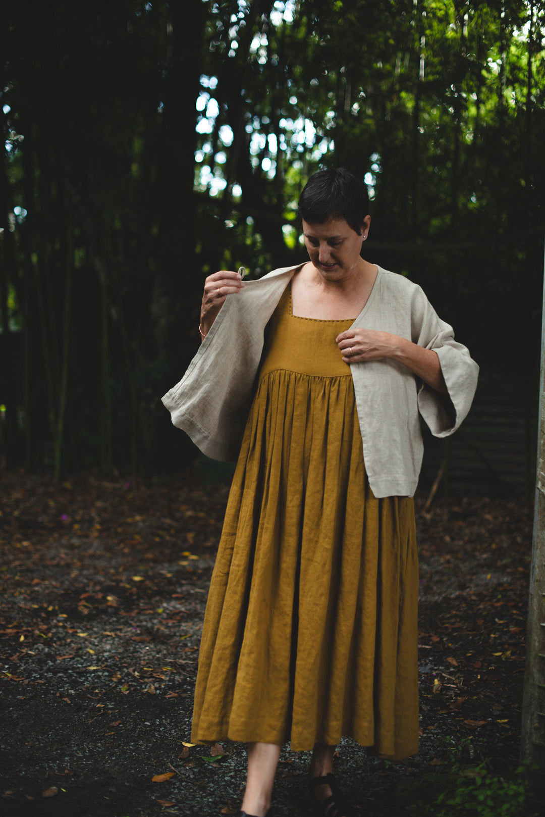 linen pinafore dress australia The Linen Pinafore